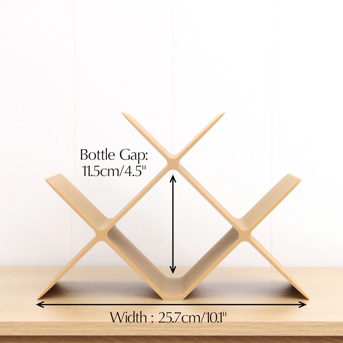 Countertop Wine Rack, Cross Large Modern Counter 4 Bottle Wine Stand, Modern Vertical Display Wine Storage for Wine Lovers.