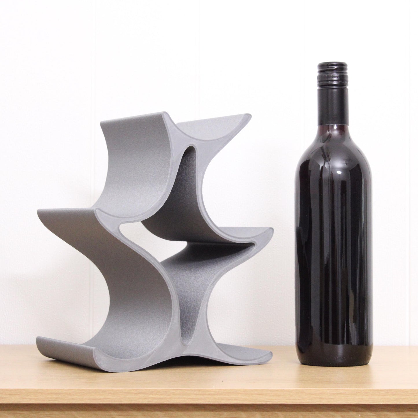 Celeste Wine Rack, 5 Bottle Countertop Wine Stand, Vertical Display Wine Storage for Wine Lovers