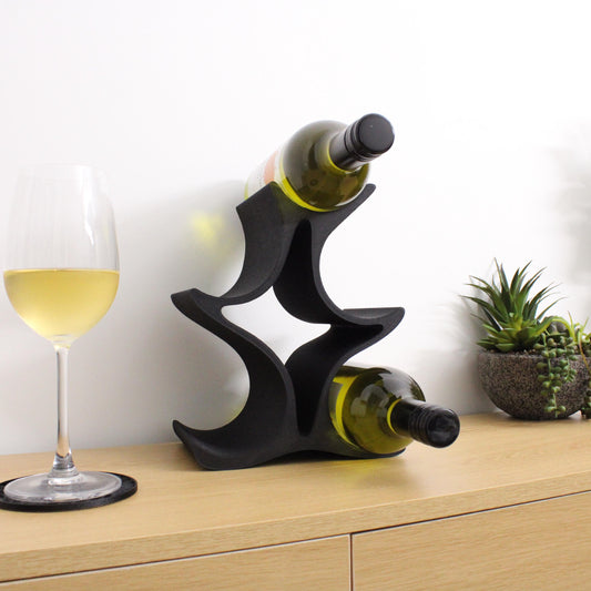 Celeste 5 Bottle Countertop Wine Rack in Black