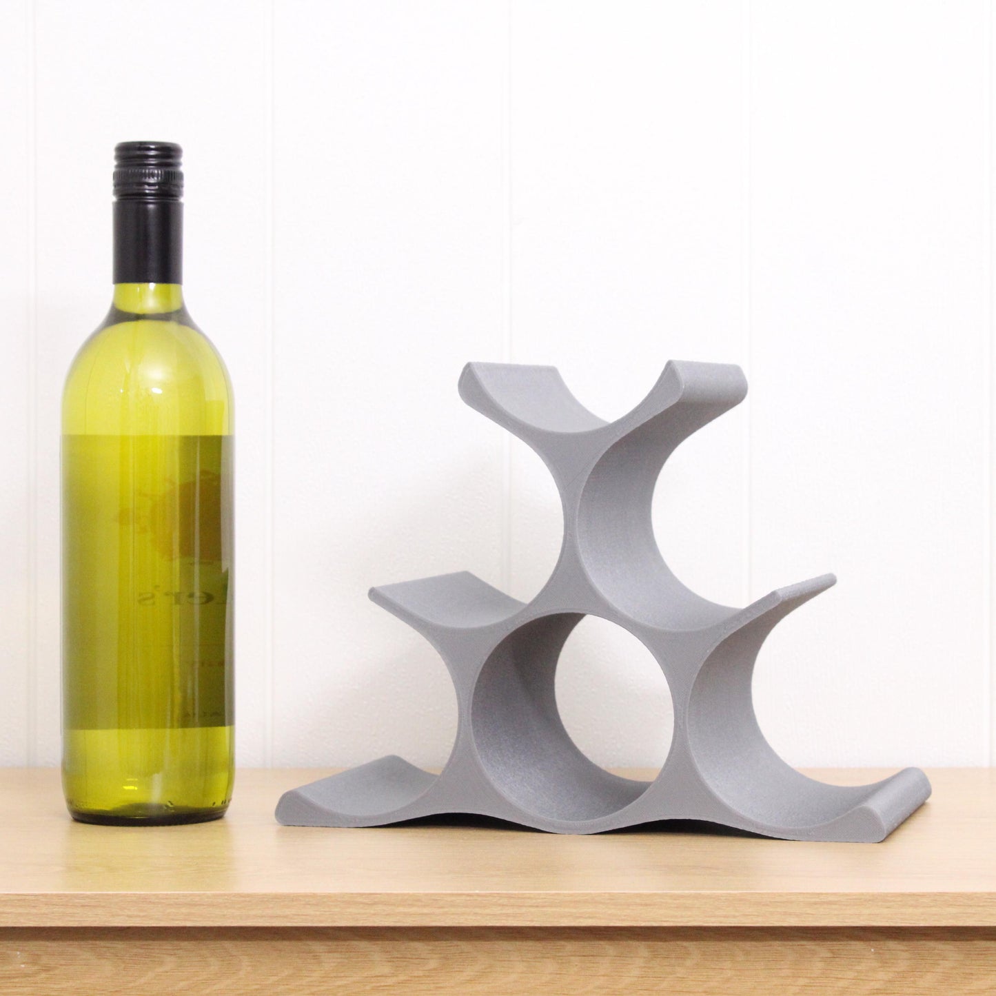 Countertop Wine Rack, Modern Pyramid Counter 6 Bottle Wine Stand, Vertical Display Wine Storage for Wine Lovers.