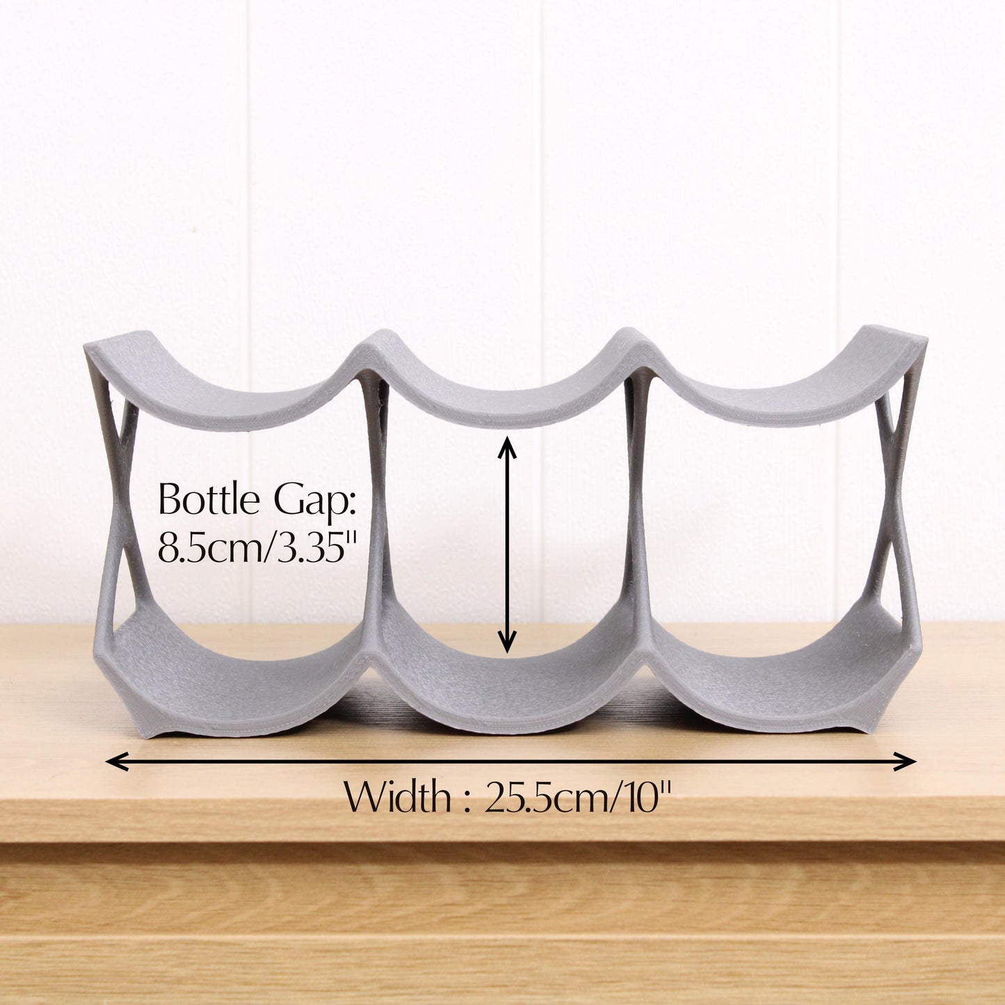 Modern Countertop Wine Rack, Edgy Large Modern Counter 6 Bottle Wine Stand, Vertical Display Wine Storage for Wine Lovers.