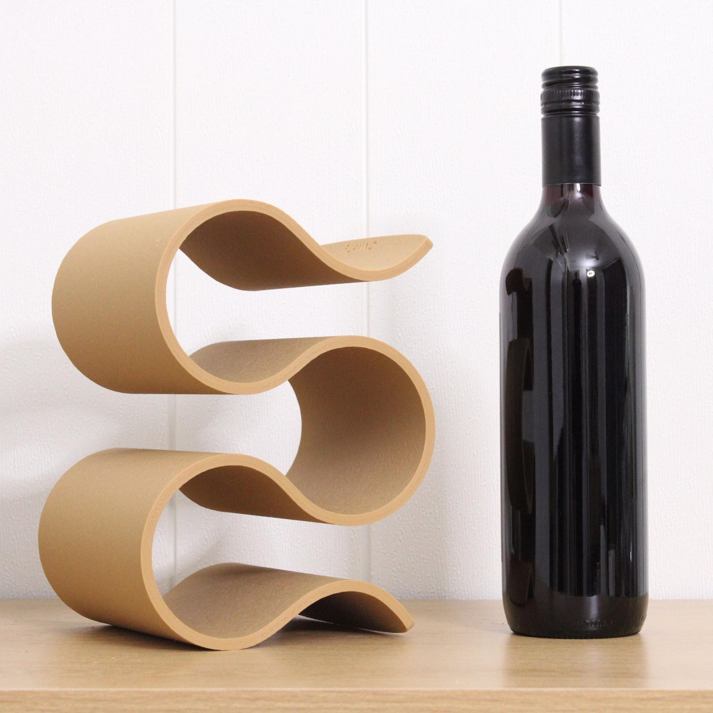 Wavy Wine Rack, Small 3 bottle Wine Stand for Wine Lovers