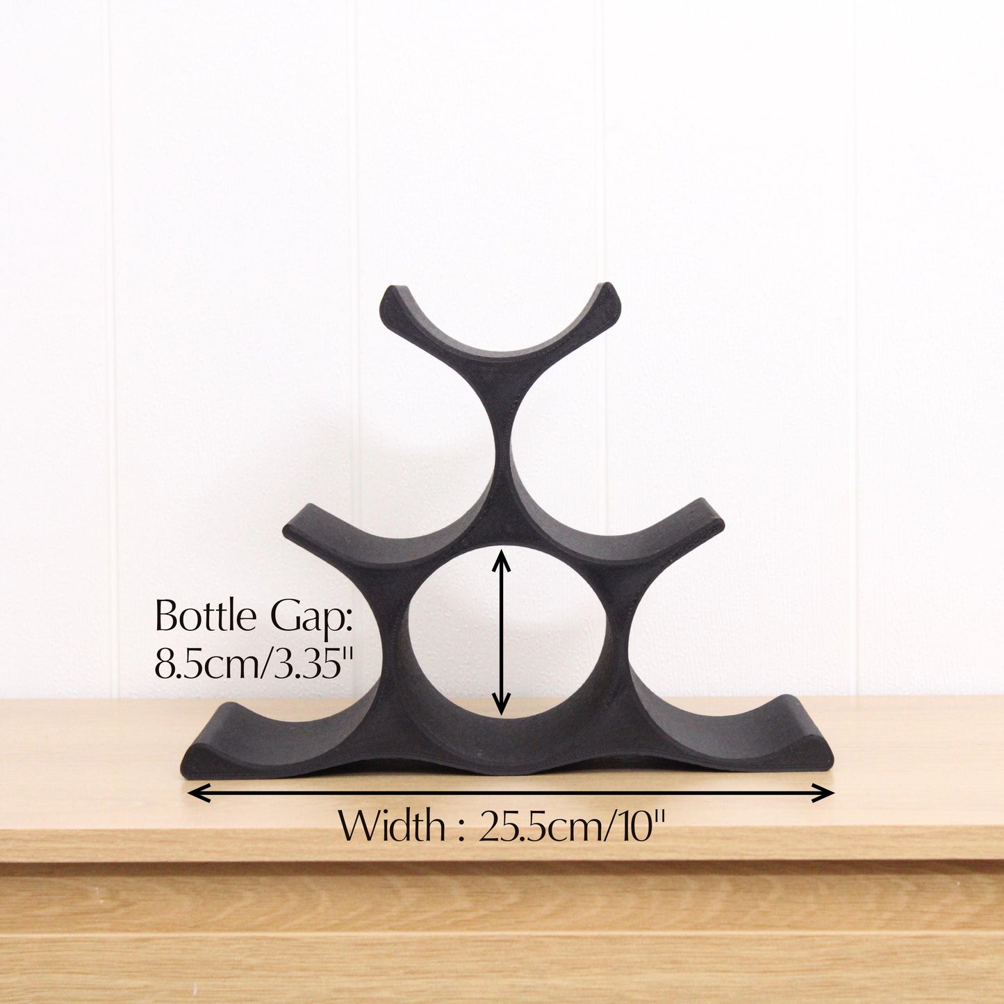 Countertop Wine Rack, Modern Pyramid Counter 6 Bottle Wine Stand, Vertical Display Wine Storage for Wine Lovers.