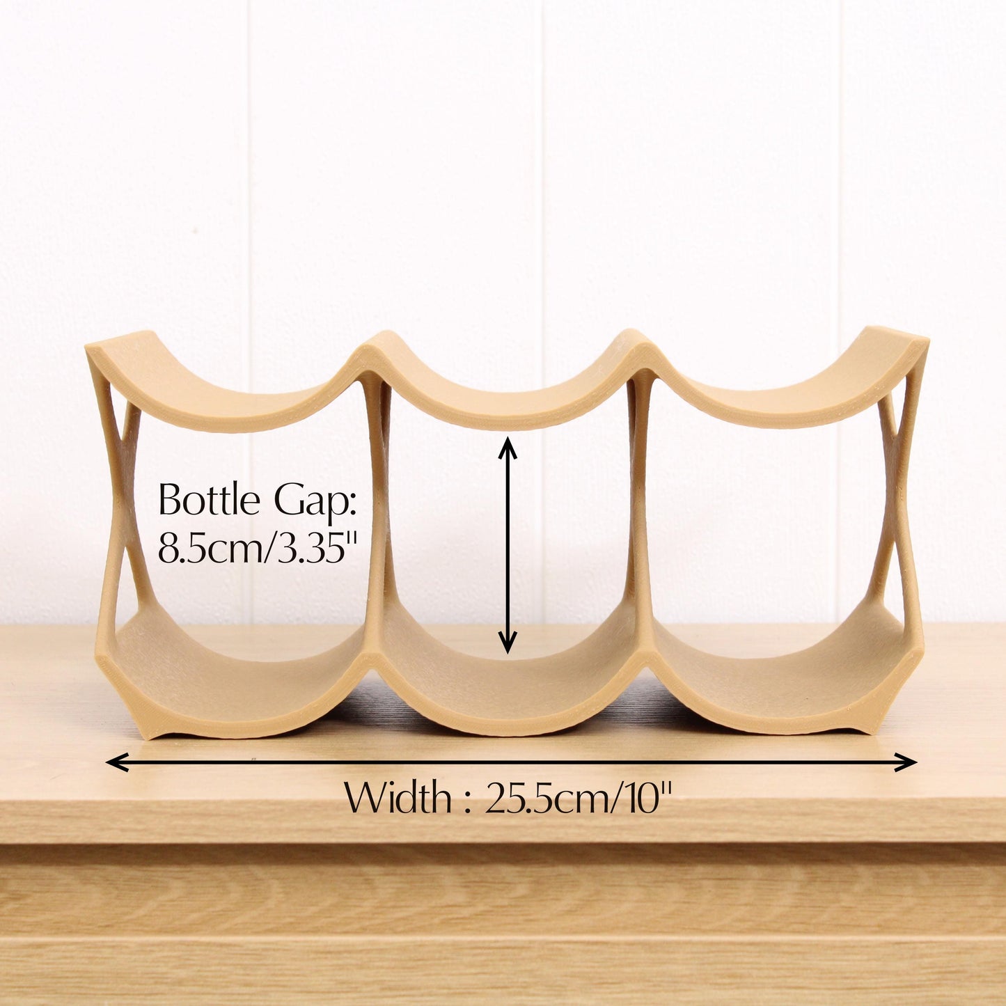 Modern Countertop Wine Rack, Edgy Large Modern Counter 6 Bottle Wine Stand, Vertical Display Wine Storage for Wine Lovers.