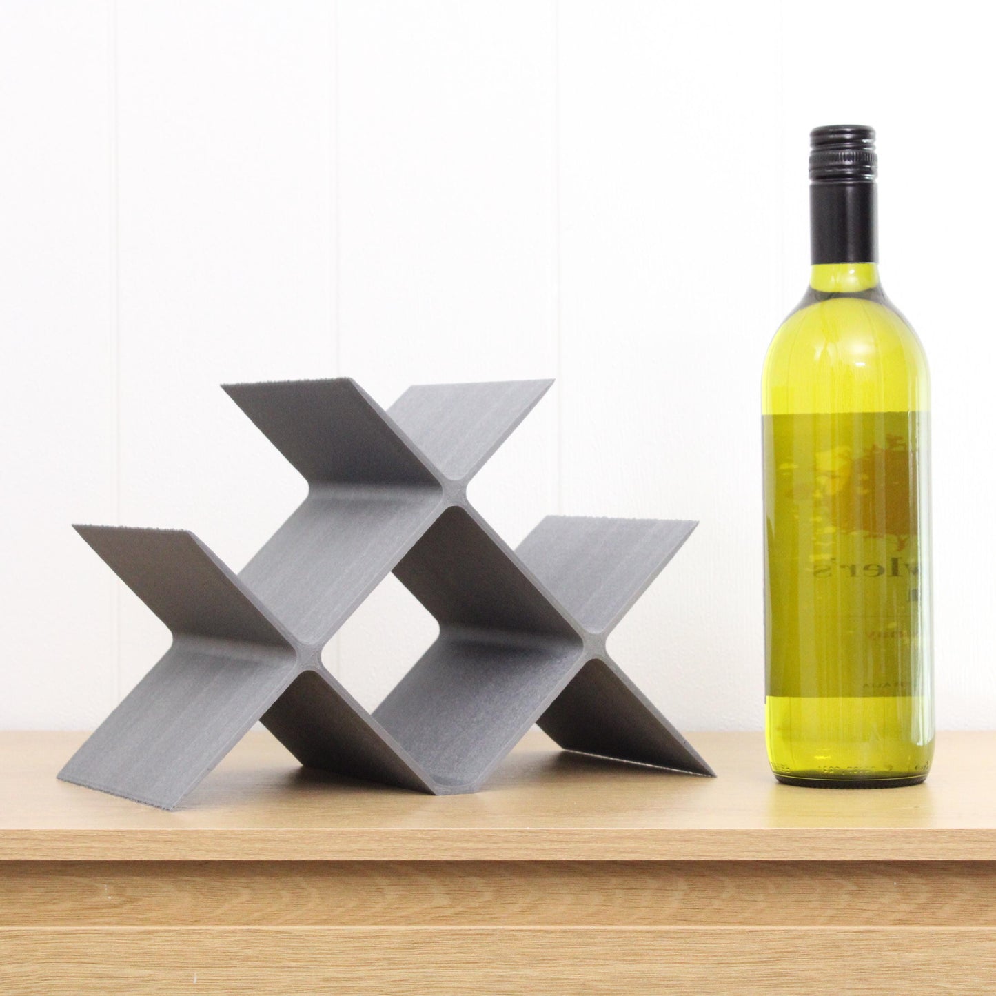 Countertop Wine Rack, Modern Wine Bottle Holder, Wine Bottle Decor House warming gift for Wine Lovers.