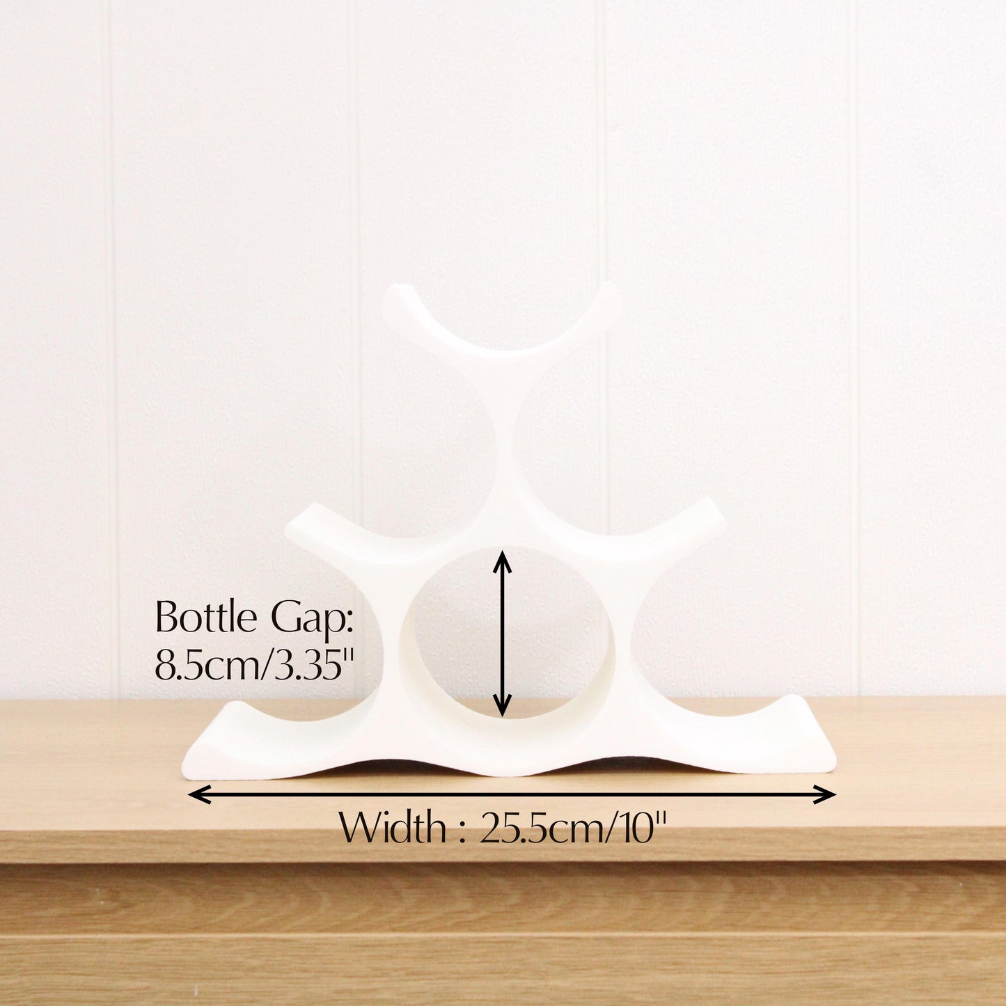 Countertop Wine Rack, Modern Pyramid Counter 6 Bottle Wine Stand, Vertical Display Wine Storage for Wine Lovers.