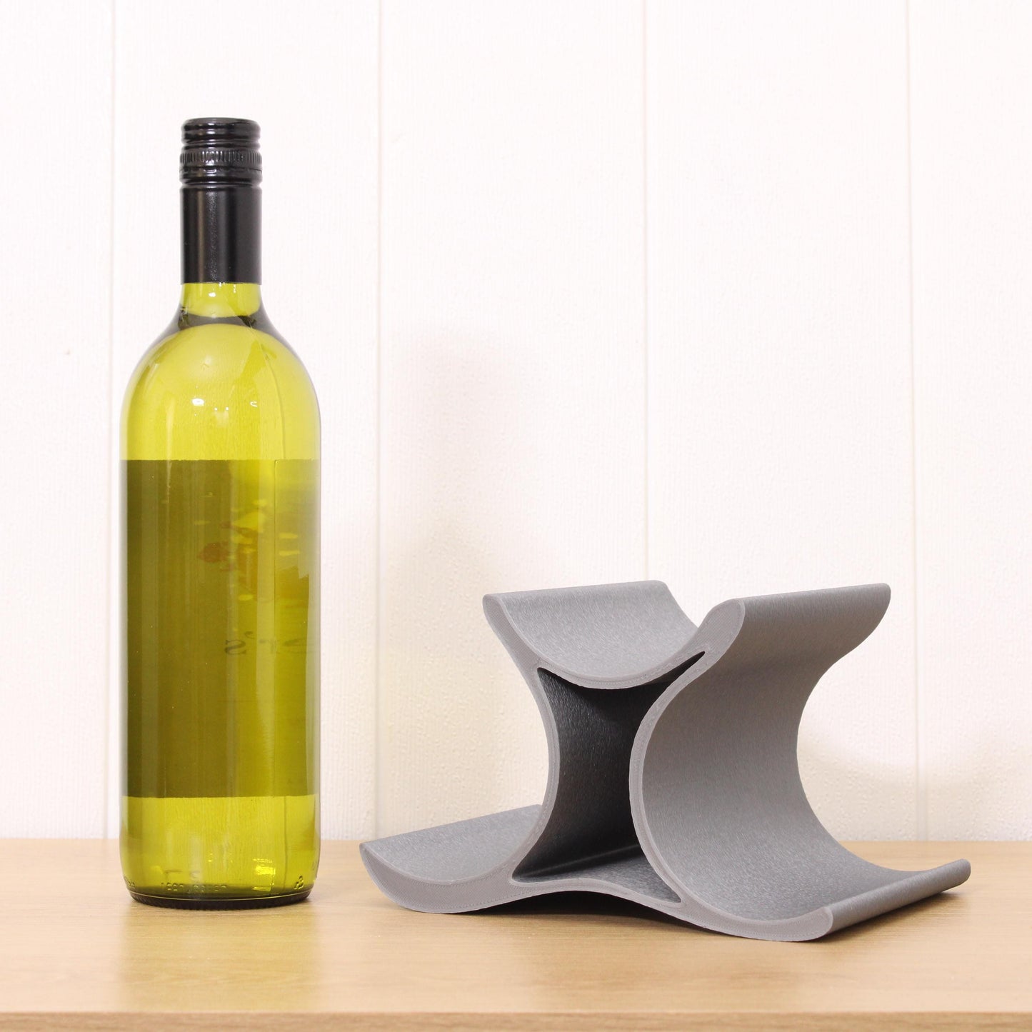 Mini Celeste Wine Rack, 3 Bottle Countertop Wine Stand, Vertical Display Wine Storage for Wine Lovers