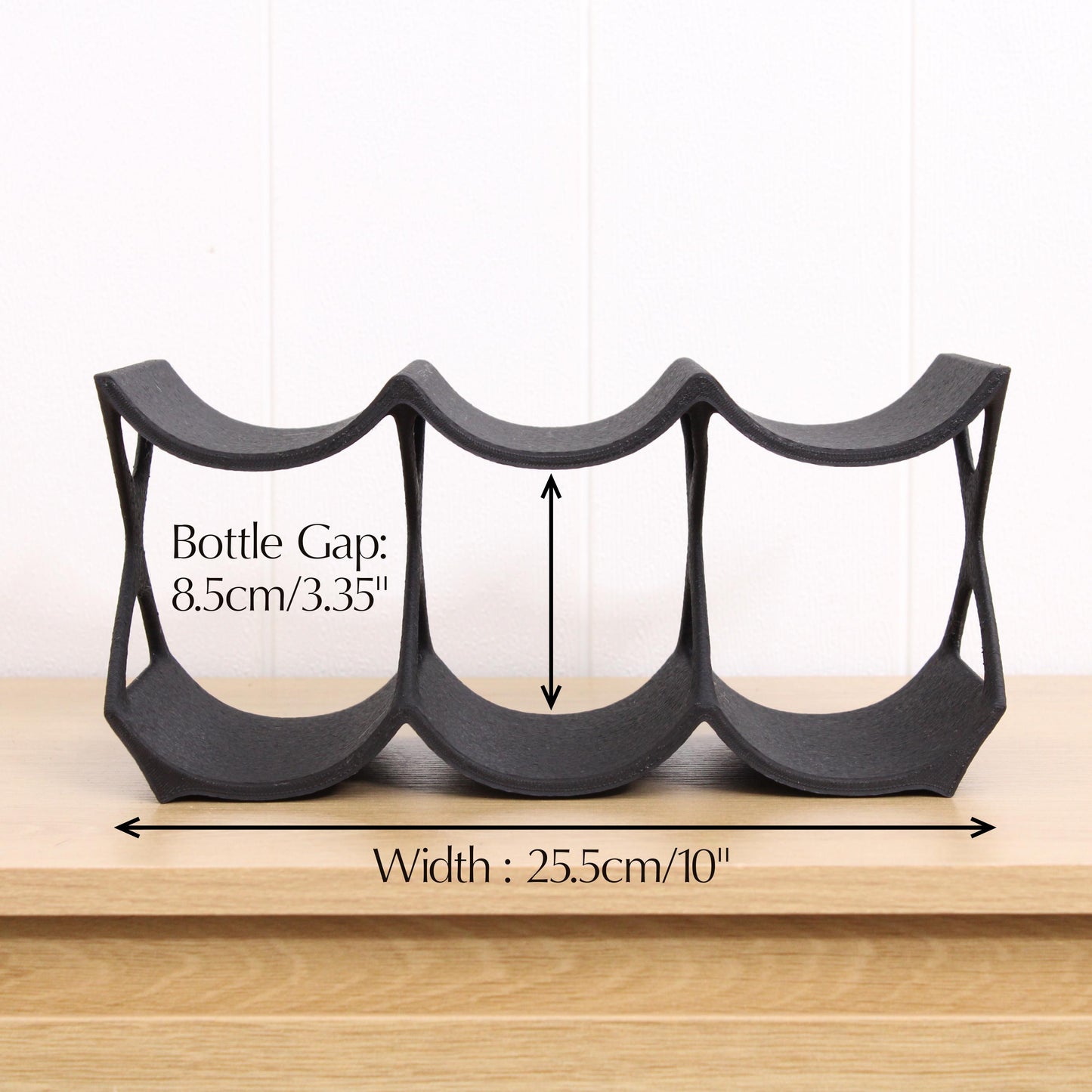 Modern Countertop Wine Rack, Edgy Large Modern Counter 6 Bottle Wine Stand, Vertical Display Wine Storage for Wine Lovers.