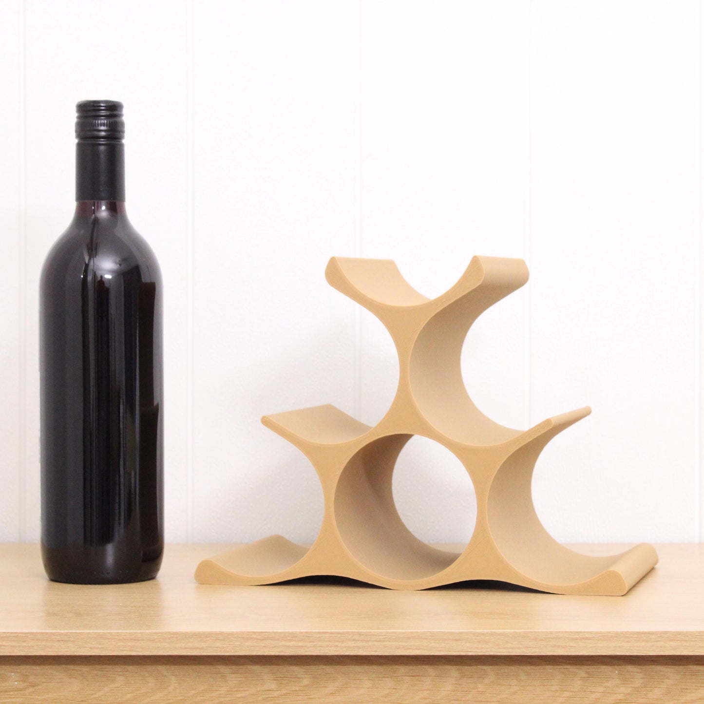 Pyramid Wine Rack, Countertop Wine bottle Holder for Wine Lovers.