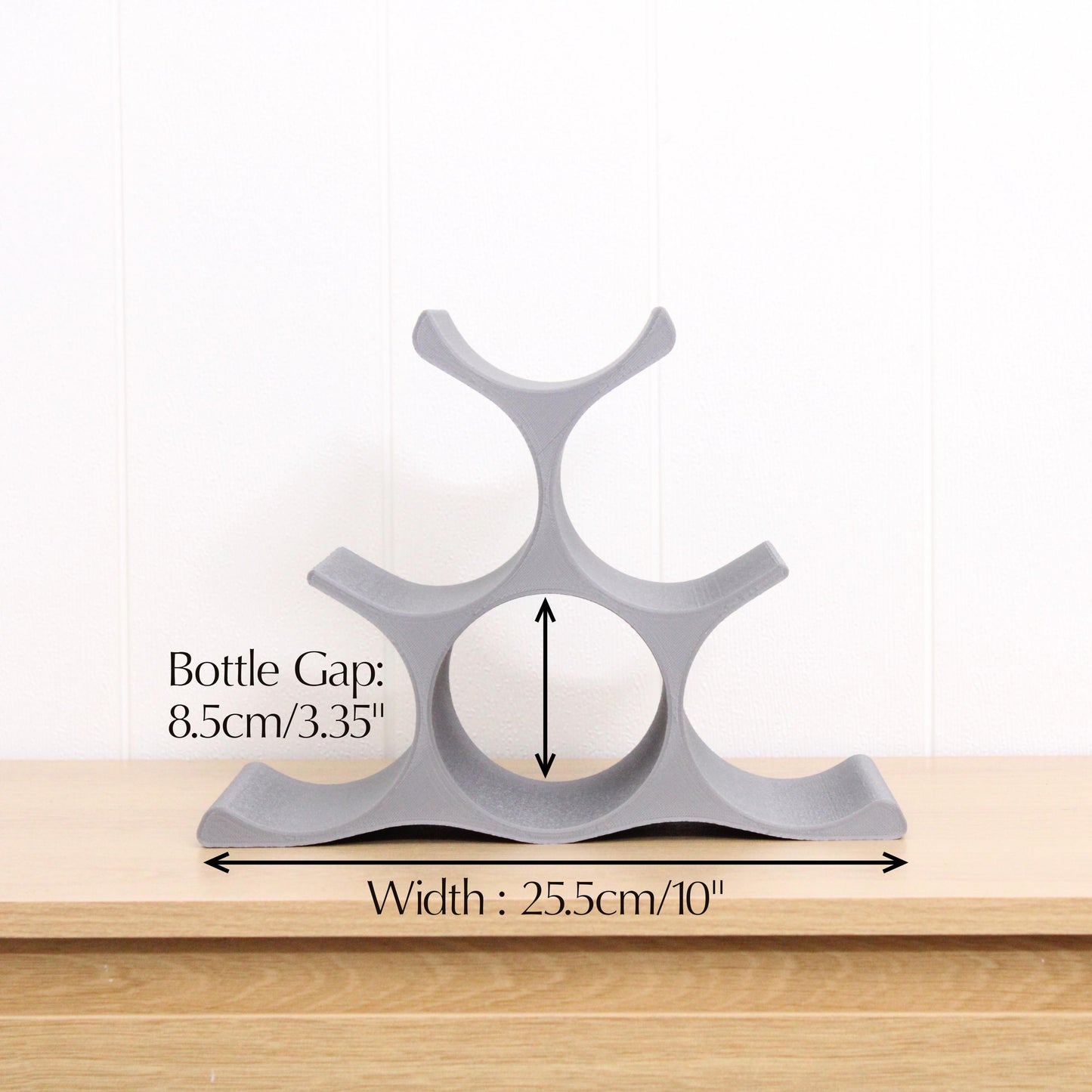 Countertop Wine Rack, Modern Pyramid Counter 6 Bottle Wine Stand, Vertical Display Wine Storage for Wine Lovers.