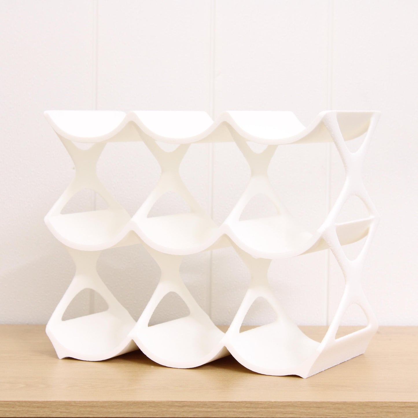 Modern Countertop Wine Rack, Edgy Large Modern Counter 9 Bottle Wine Stand, Vertical Display Wine Storage for Wine Lovers.