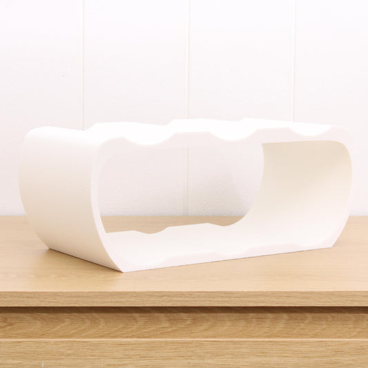 Lusso 6 Bottle Countertop Wine Rack in White