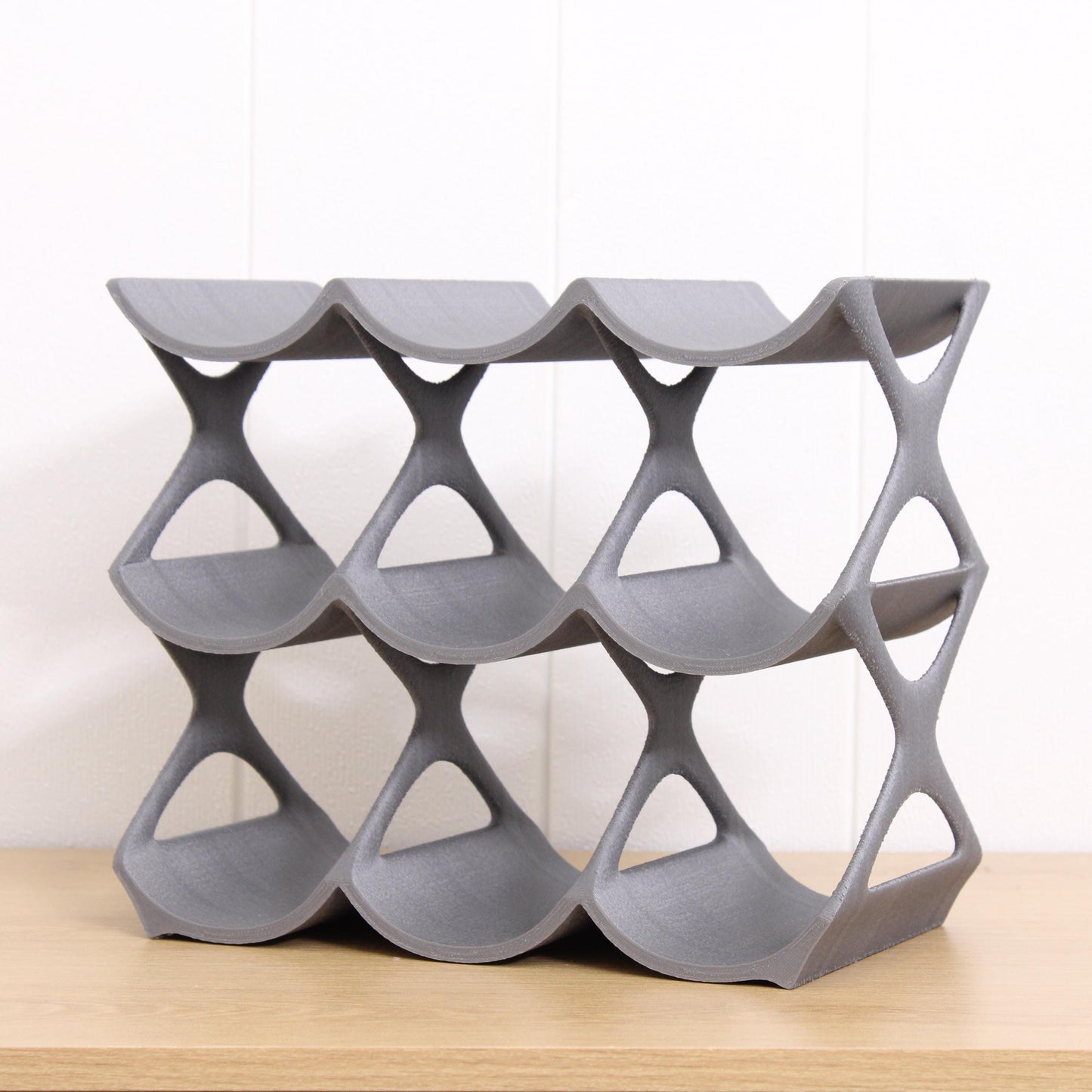 Modern Countertop Wine Rack, Edgy Large Modern Counter 9 Bottle Wine Stand, Vertical Display Wine Storage for Wine Lovers.