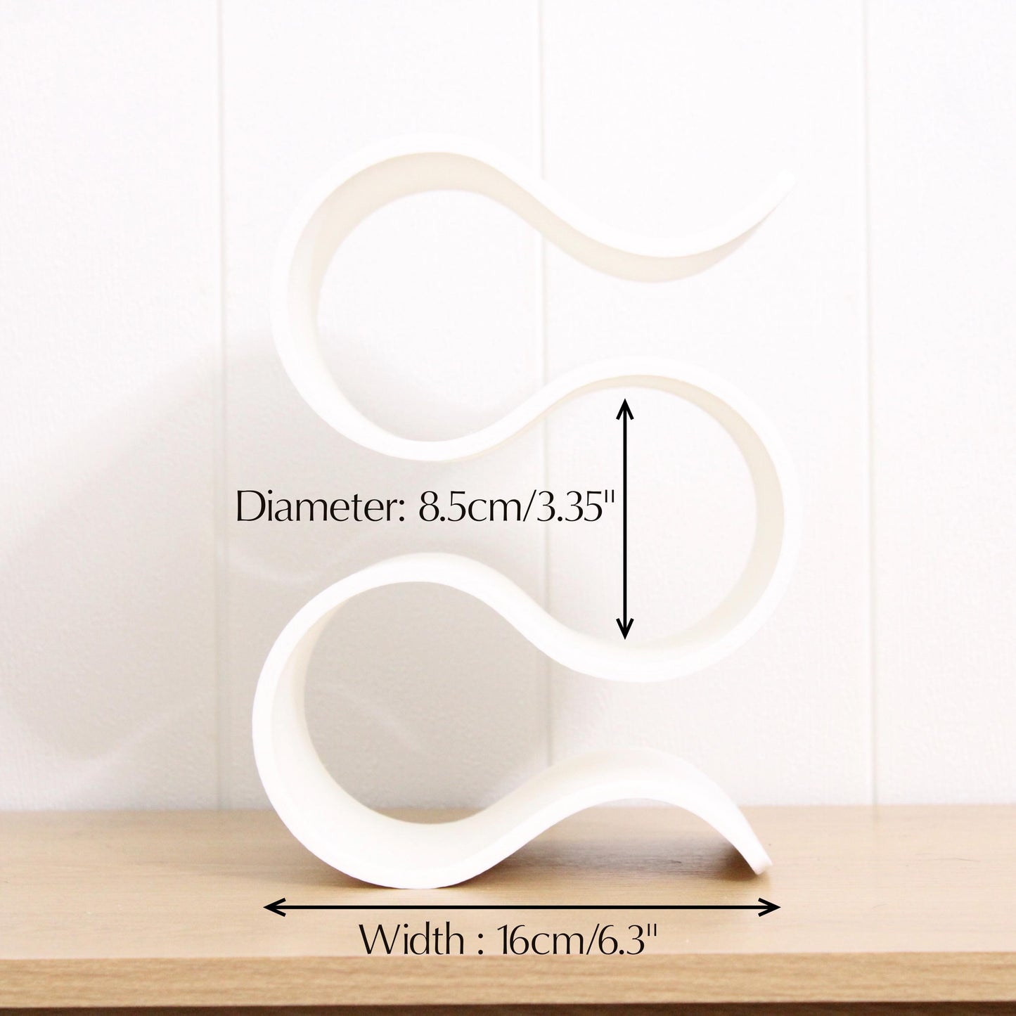 Wavy Wine Rack, Reversable Countertop Small 3 bottle Wine holder Stand, great freestanding wine lovers gift