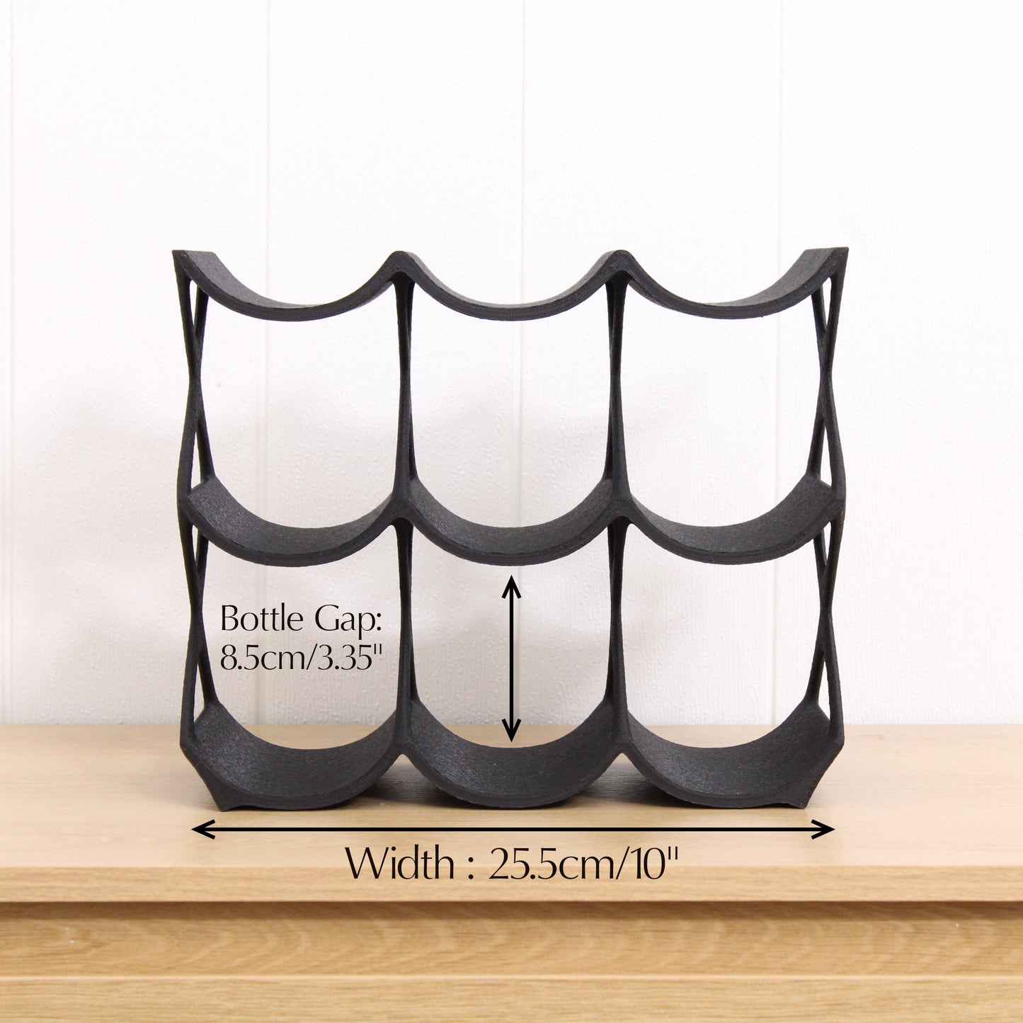 Modern Countertop Wine Rack, Edgy Large Modern Counter 9 Bottle Wine Stand, Vertical Display Wine Storage for Wine Lovers.