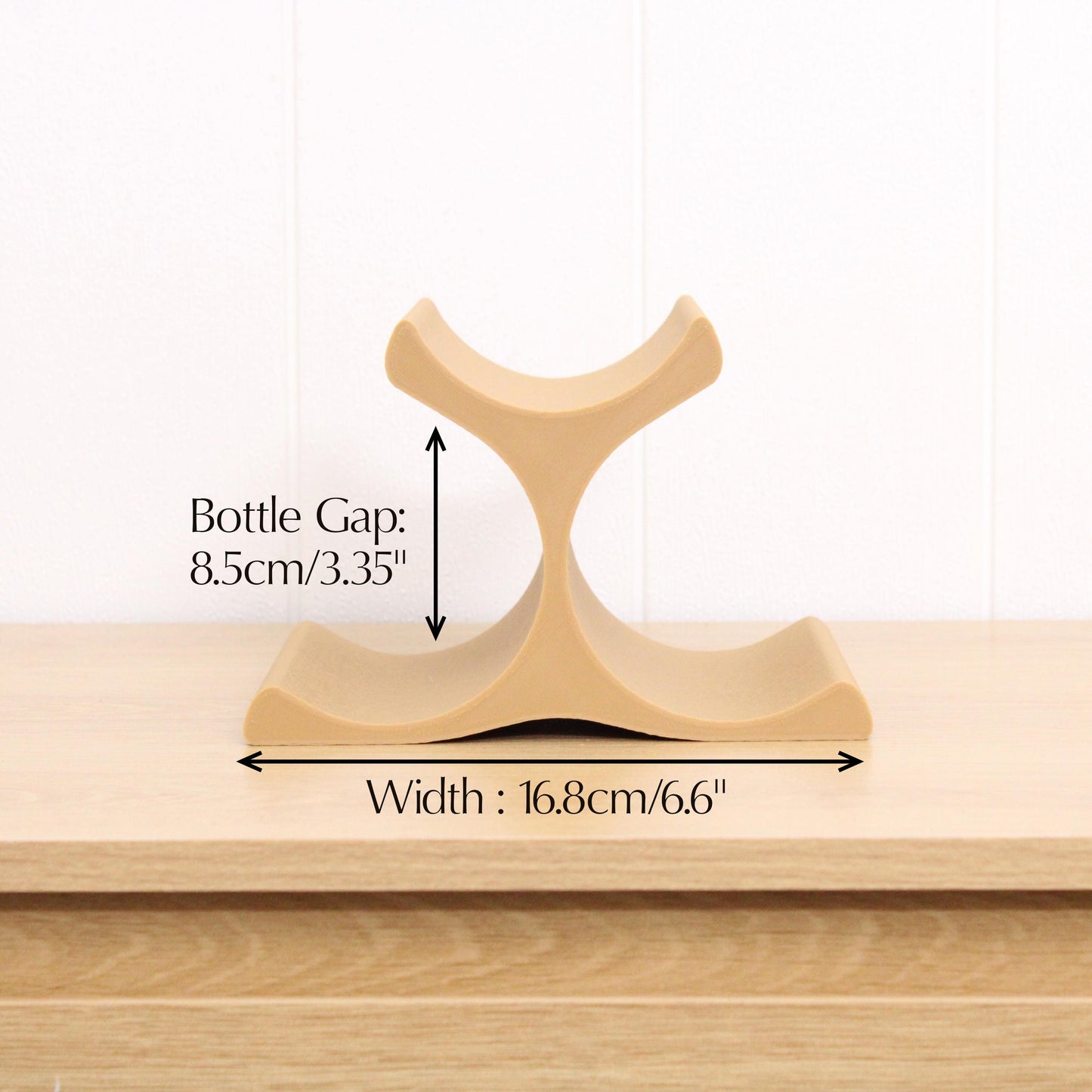 Countertop Wine Rack, Modern Pyramid Counter 3 Bottle Wine Stand, Vertical Display Wine Storage for Wine Lovers.