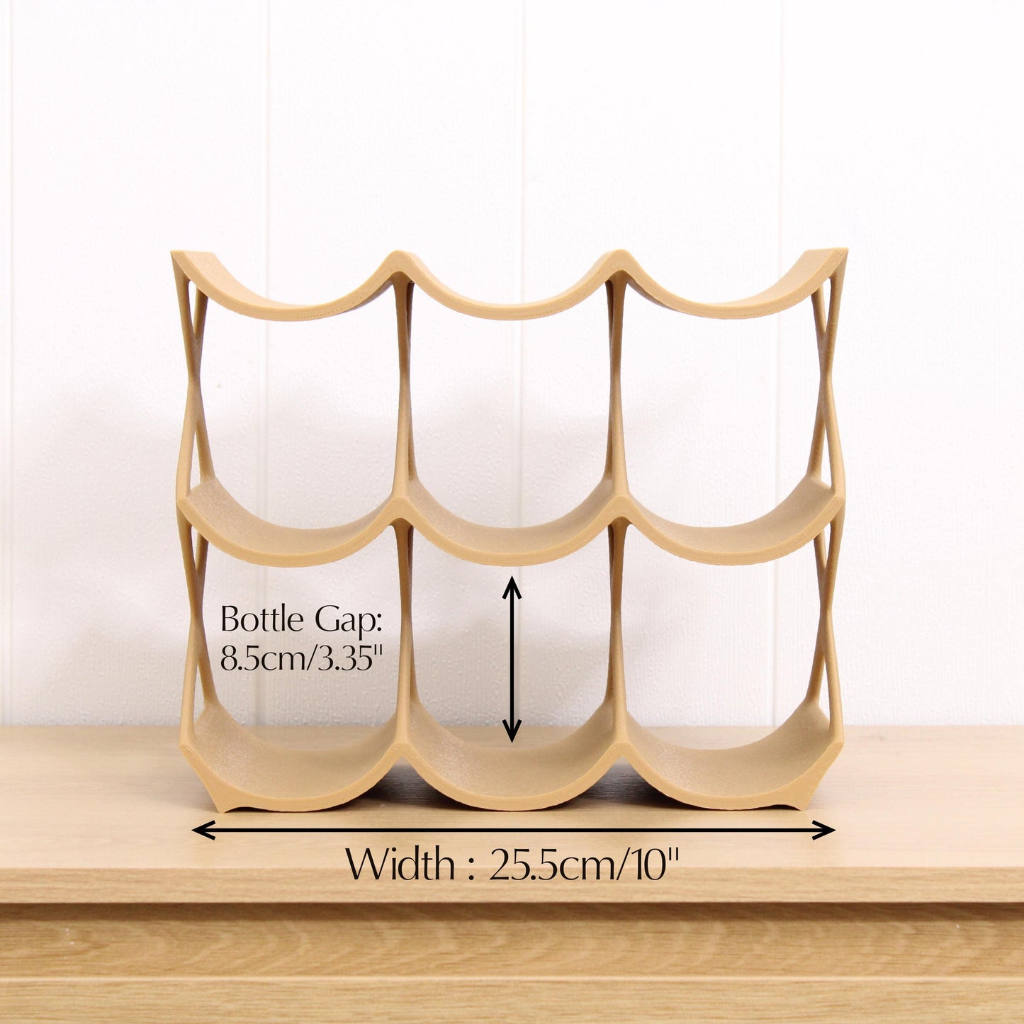 Modern Countertop Wine Rack, Edgy Large Modern Counter 9 Bottle Wine Stand, Vertical Display Wine Storage for Wine Lovers.