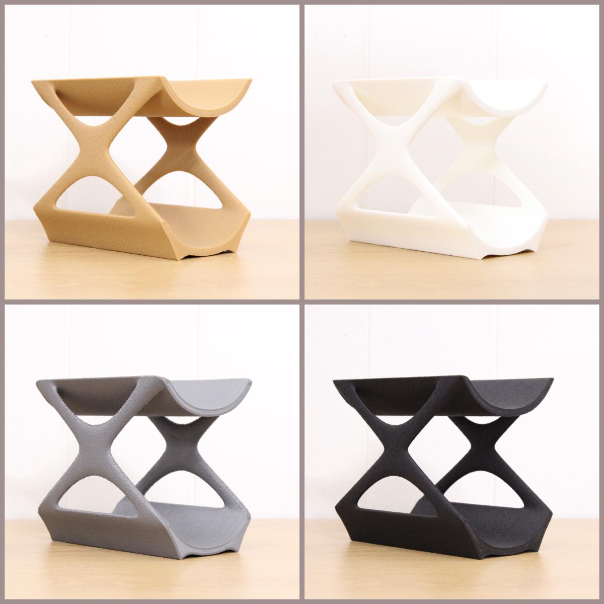 Edgy Countertop Wine Rack, Small 2 Bottle Tabletop Wine holder Stand