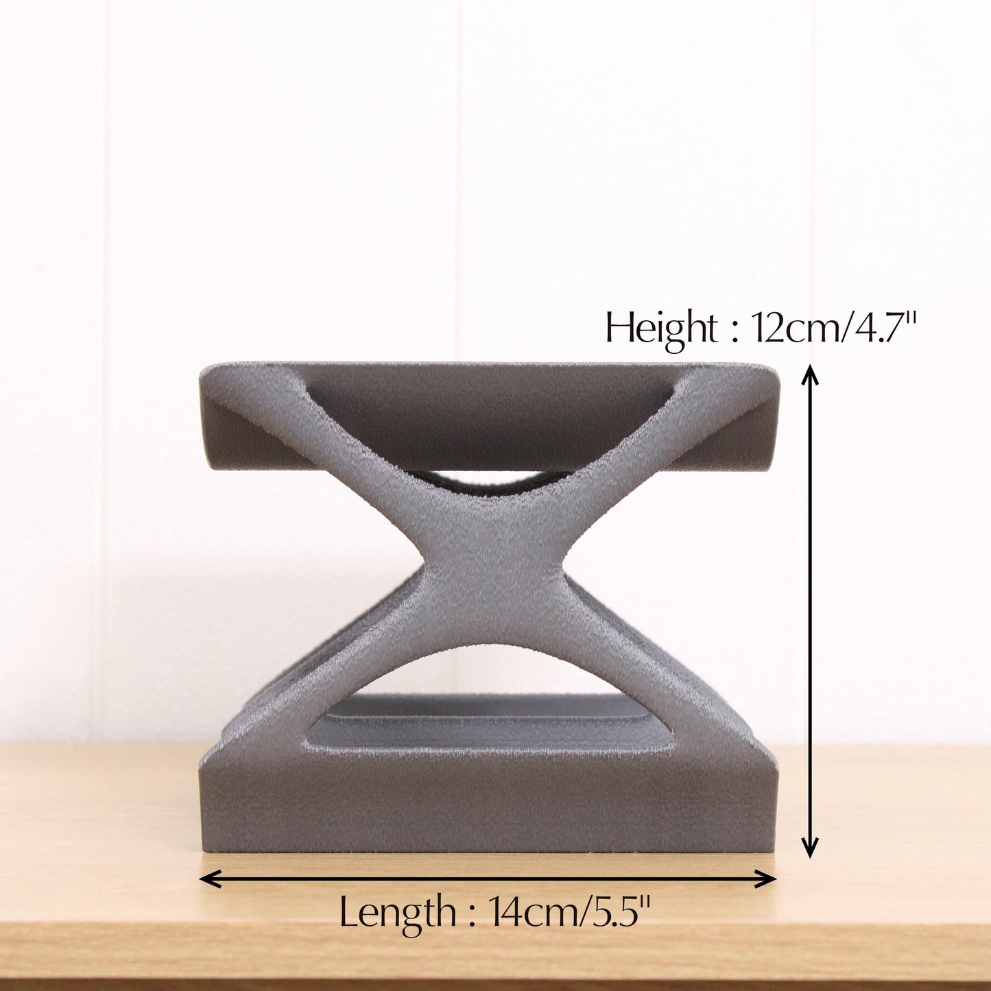 4-Bottle Grey Edgy Countertop Wine Rack, Unique Free Standing Wine Holder