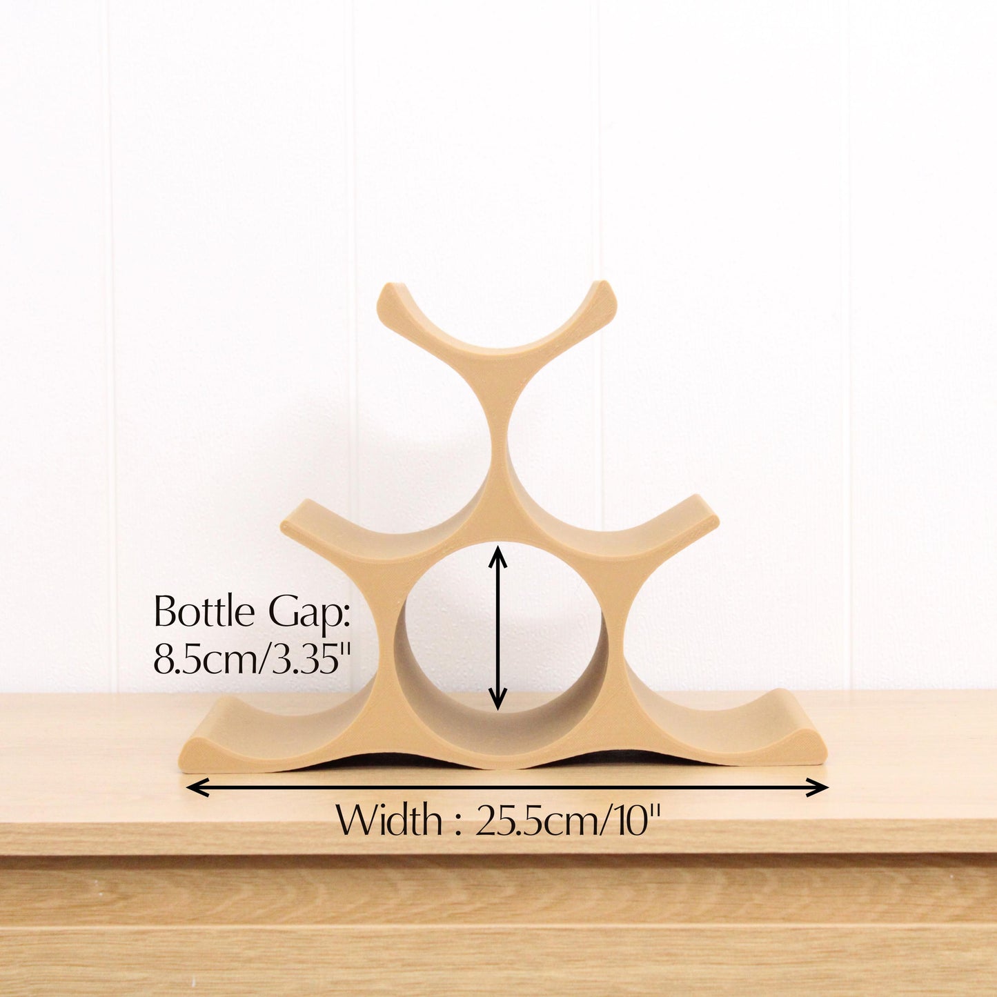 Pyramid Wine Rack, Countertop Wine bottle Holder for Wine Lovers.