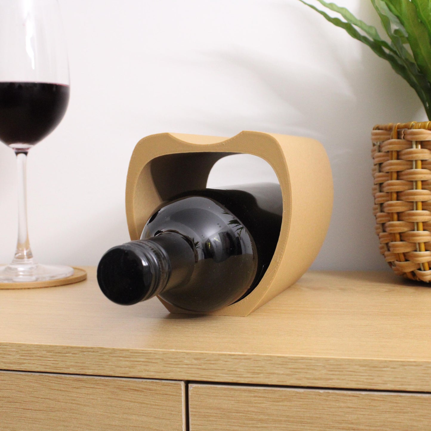 Lusso Wine Rack, 2 Bottle Countertop Wine Holder for Wine Lovers and home bars