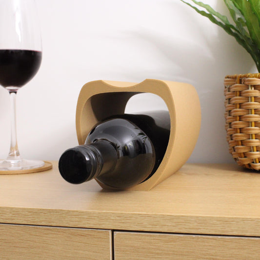 Lusso 2 Bottle Countertop Wine Rack in Brown