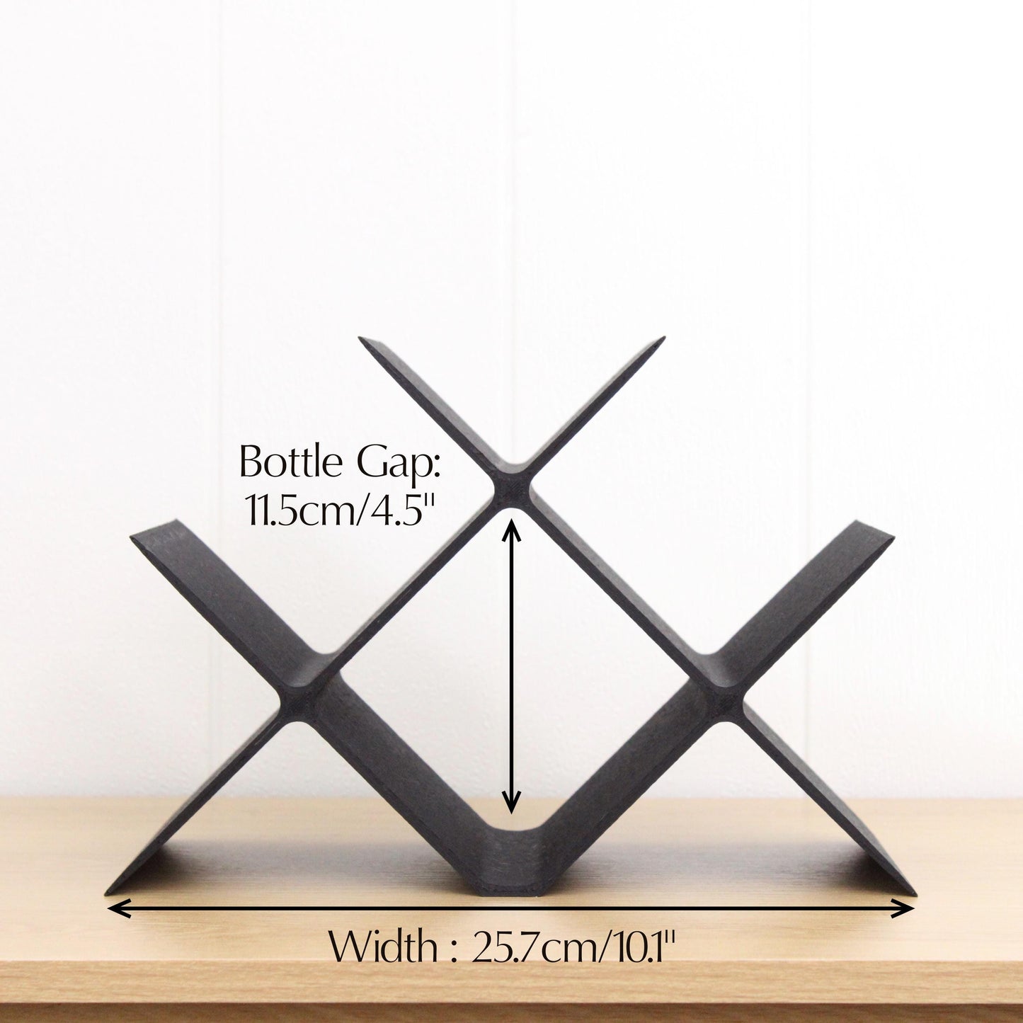 Countertop Wine Rack, Cross Large Modern Counter 4 Bottle Wine Stand, Modern Vertical Display Wine Storage for Wine Lovers.