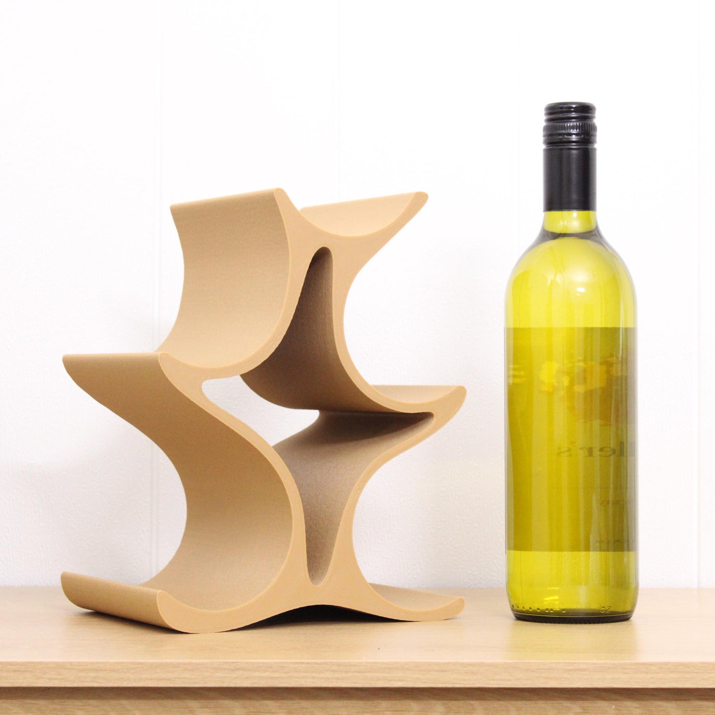 Celeste Wine Rack, 5 Bottle Countertop Wine Stand, Vertical Display Wine Storage for Wine Lovers