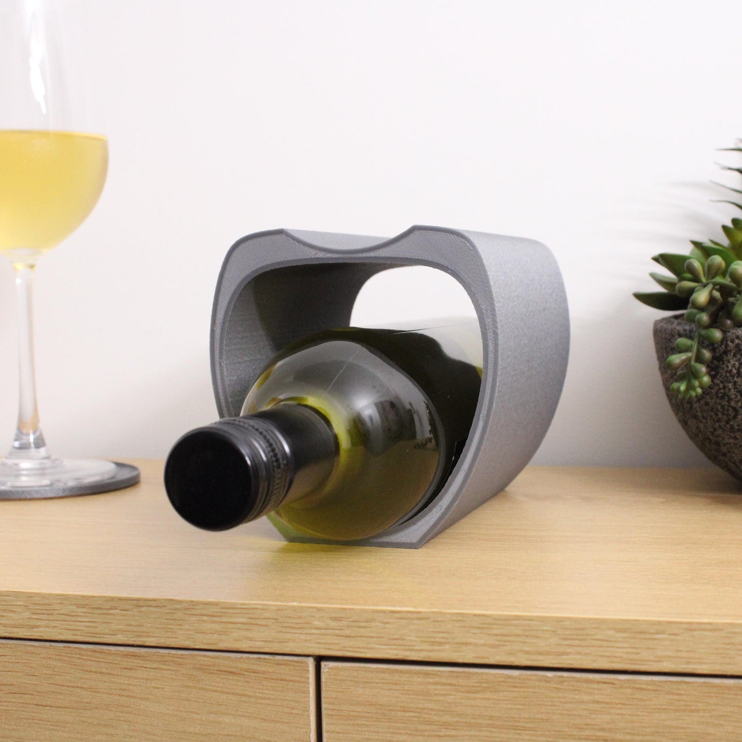 Lusso Wine Rack, 2 Bottle Countertop Wine Holder for Wine Lovers and home bars