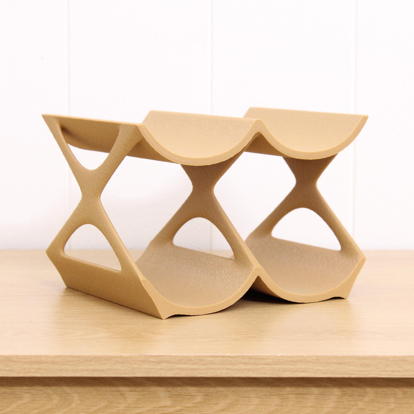 Modern Countertop Wine Rack, Edgy Small Modern Counter 4 Bottle Wine Stand, Vertical Display Wine Storage for Wine Lovers.