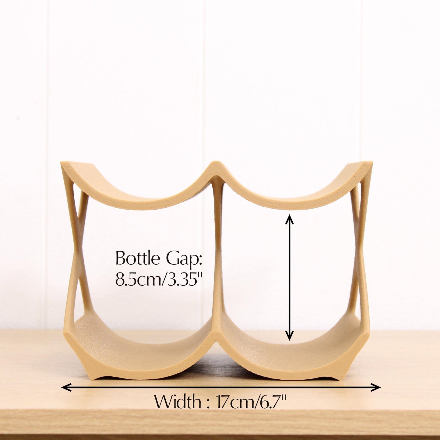 Modern Countertop Wine Rack, Edgy Small Modern Counter 4 Bottle Wine Stand, Vertical Display Wine Storage for Wine Lovers.