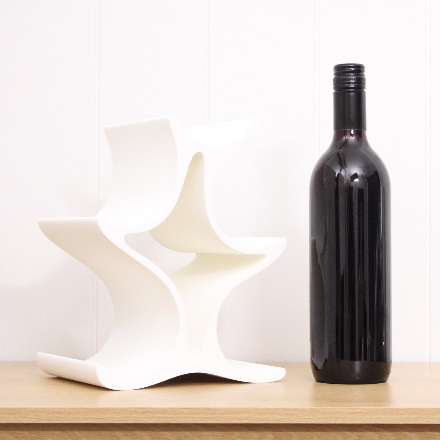 Celeste Wine Rack, 5 Bottle Countertop Wine Stand, Vertical Display Wine Storage for Wine Lovers