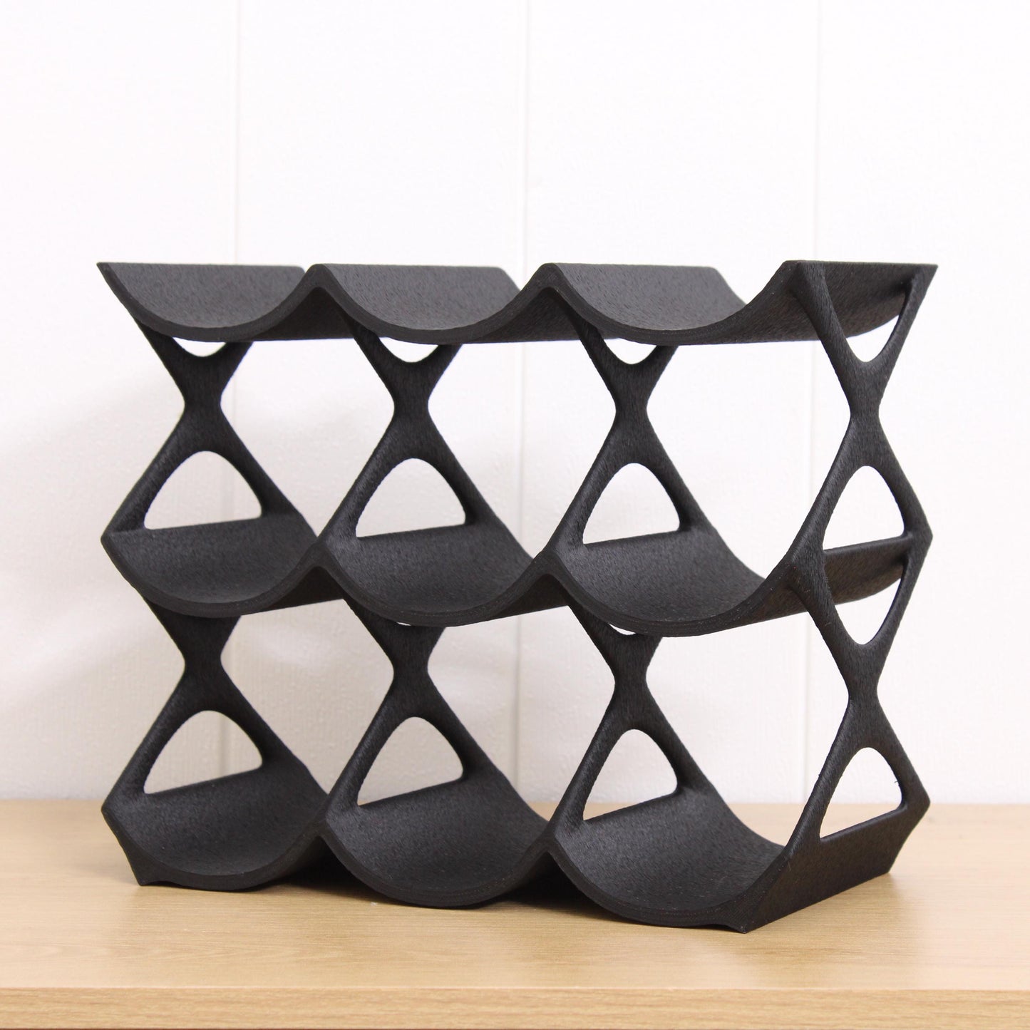 Modern Countertop Wine Rack, Edgy Large Modern Counter 9 Bottle Wine Stand, Vertical Display Wine Storage for Wine Lovers.