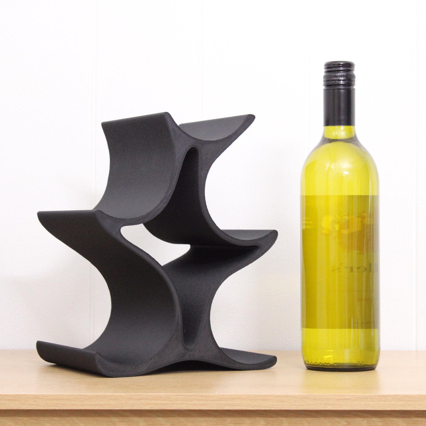 Celeste Wine Rack, 5 Bottle Countertop Wine Stand, Vertical Display Wine Storage for Wine Lovers