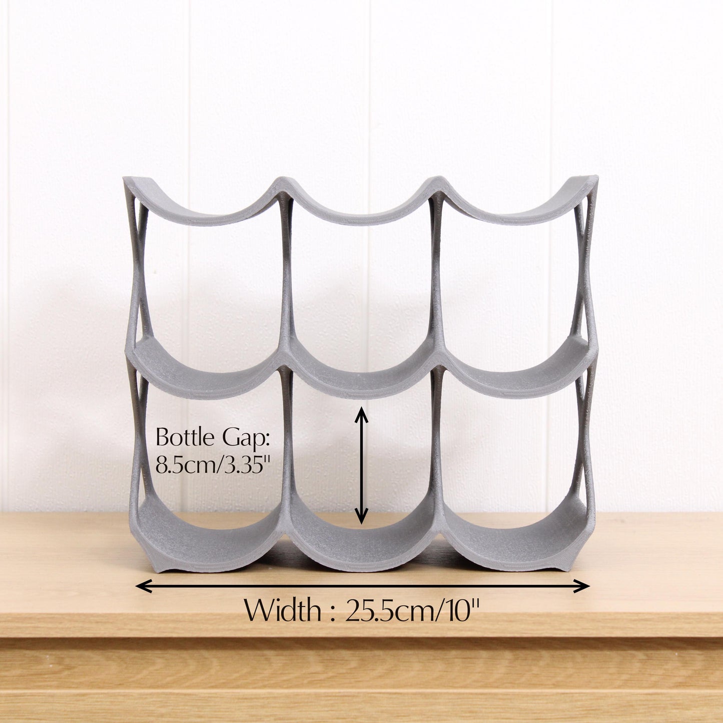 Modern Countertop Wine Rack, Edgy Large Modern Counter 9 Bottle Wine Stand, Vertical Display Wine Storage for Wine Lovers.