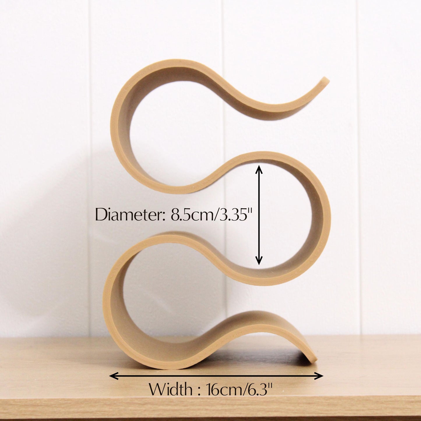 Wavy Wine Rack, Small 3 bottle Wine Stand for Wine Lovers