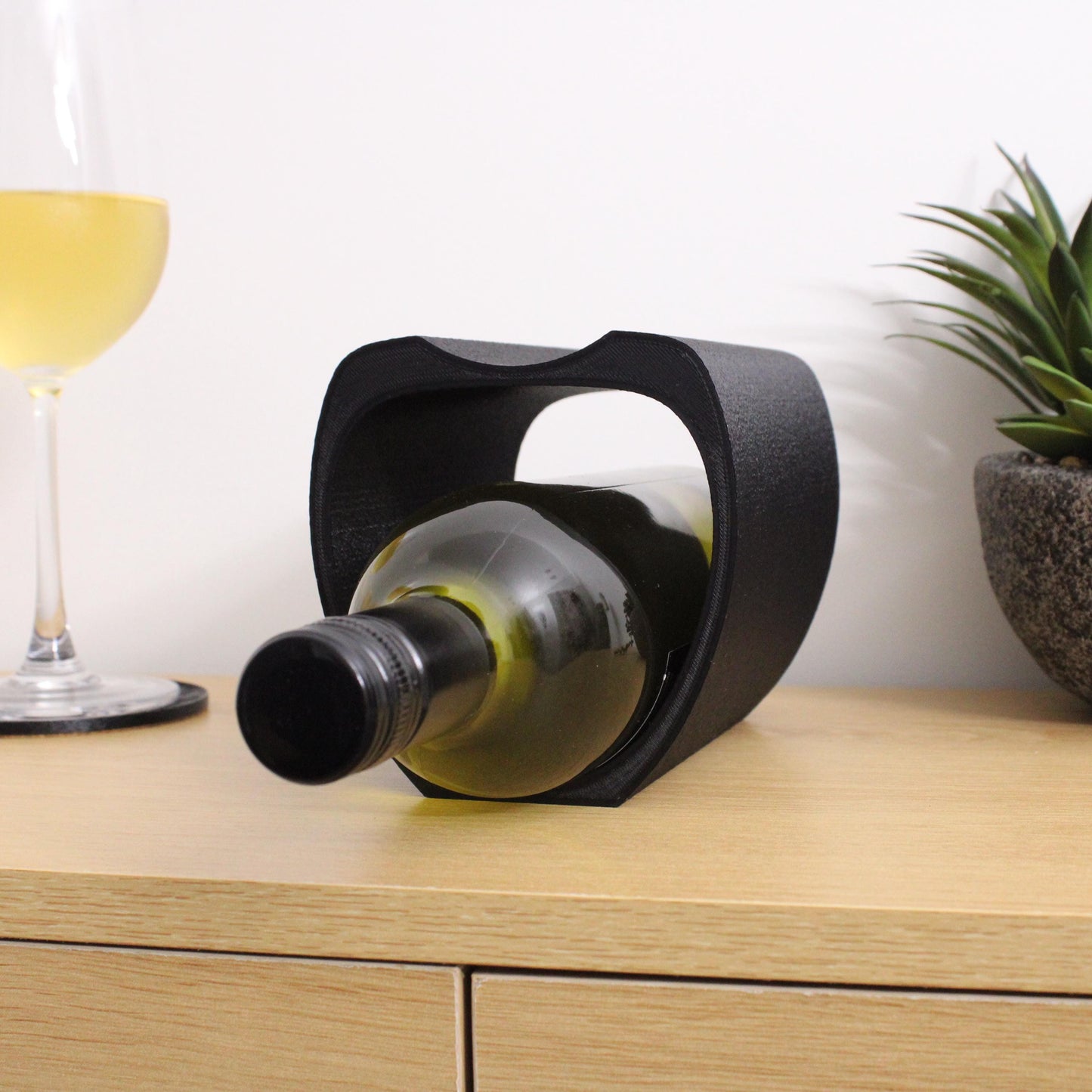 Lusso Wine Rack, 2 Bottle Countertop Wine Holder for Wine Lovers and home bars