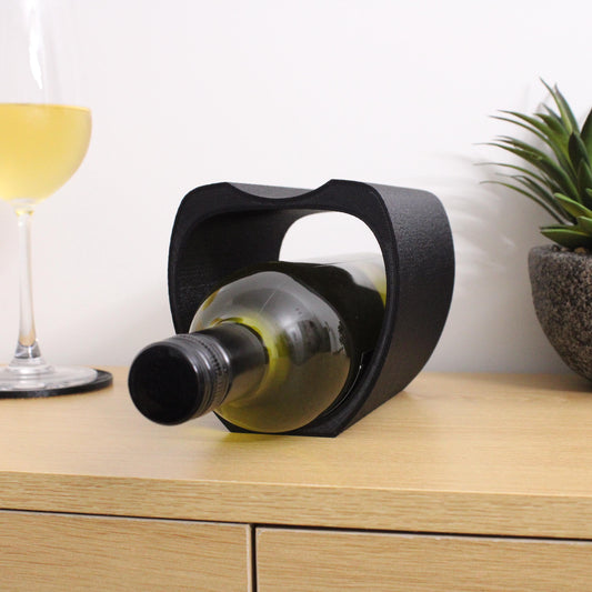 Lusso 2 Bottle Countertop Wine Rack in Black
