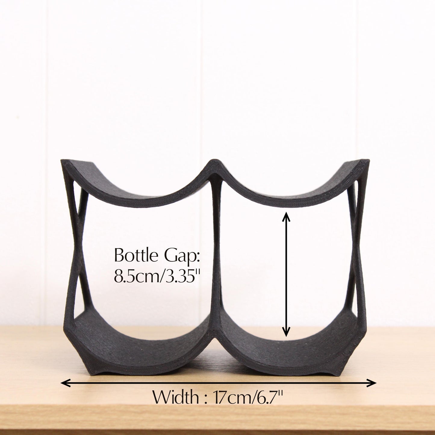 Modern Countertop Wine Rack, Edgy Small Modern Counter 4 Bottle Wine Stand, Vertical Display Wine Storage for Wine Lovers.