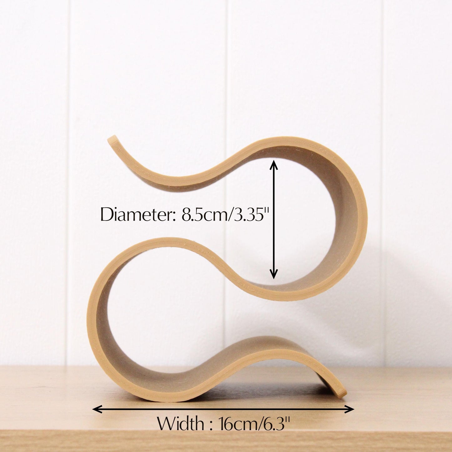 Mini Wavy Wine Rack, Small 2 bottle Wine Stand Home Organisation