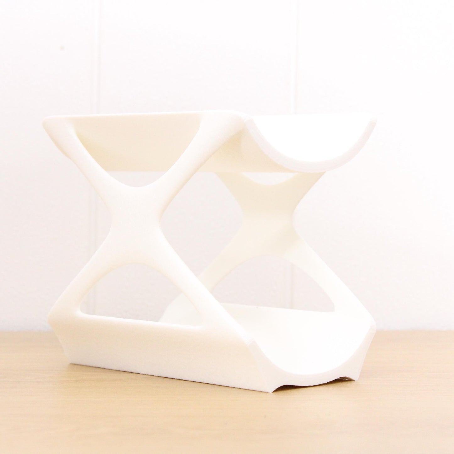 Edgy Countertop Wine Rack, Small 2 Bottle Tabletop Wine holder Stand