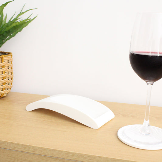 Pulse Wine Stand, Single Bottle Wine Holder in White
