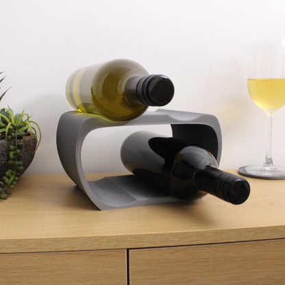 Lusso Wine Rack, 4 Bottle Countertop Wine Holder for Wine Lovers and home bars