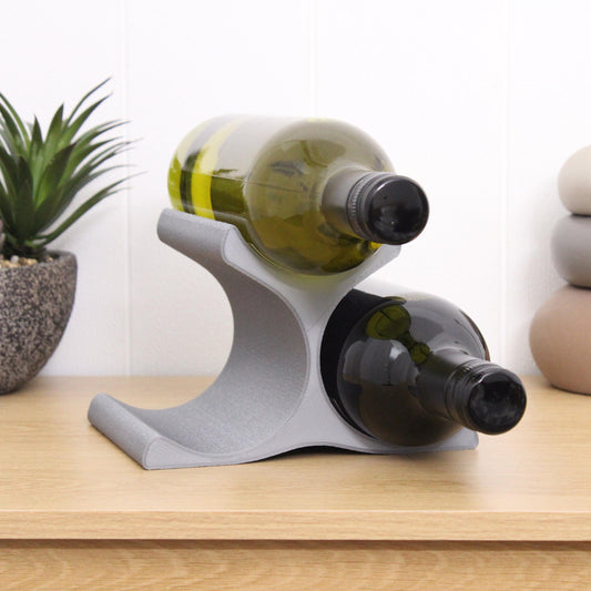 Countertop Wine Rack, Modern Pyramid Counter 3 Bottle Wine Stand, Vertical Display Wine Storage for Wine Lovers.