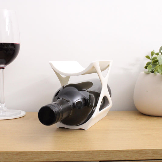 Edgy Countertop Wine Rack, Small 2 Bottle Tabletop Wine holder Stand