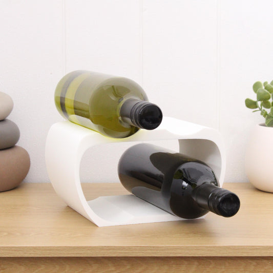 Lusso Wine Rack, 4 Bottle Countertop Wine Holder for Wine Lovers and home bars