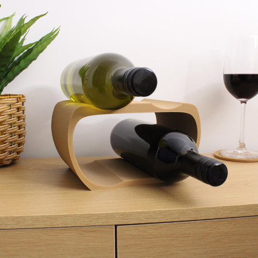 Lusso Wine Rack, 4 Bottle Countertop Wine Holder for Wine Lovers and home bars
