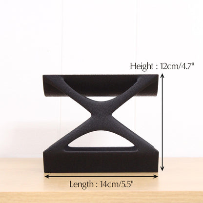 Edgy Countertop Wine Rack, Small Modern Counter 2 Bottle Wine Stand, Display Wine Storage for Wine Lovers.