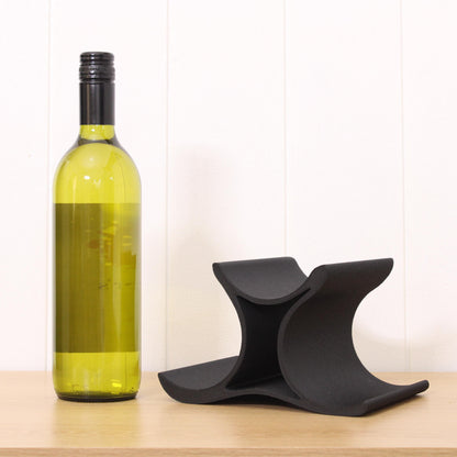 Mini Celeste Wine Rack, 3 Bottle Countertop Wine Stand, Vertical Display Wine Storage for Wine Lovers