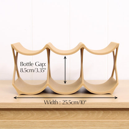 Modern Countertop Wine Rack, Edgy Large Modern Counter 6 Bottle Wine Stand, Vertical Display Wine Storage for Wine Lovers.